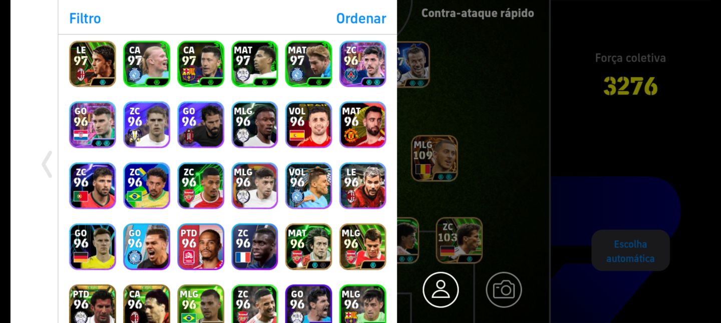 Conta de Efootball mobile braba com várias cartinhas boas, olhe as fotos