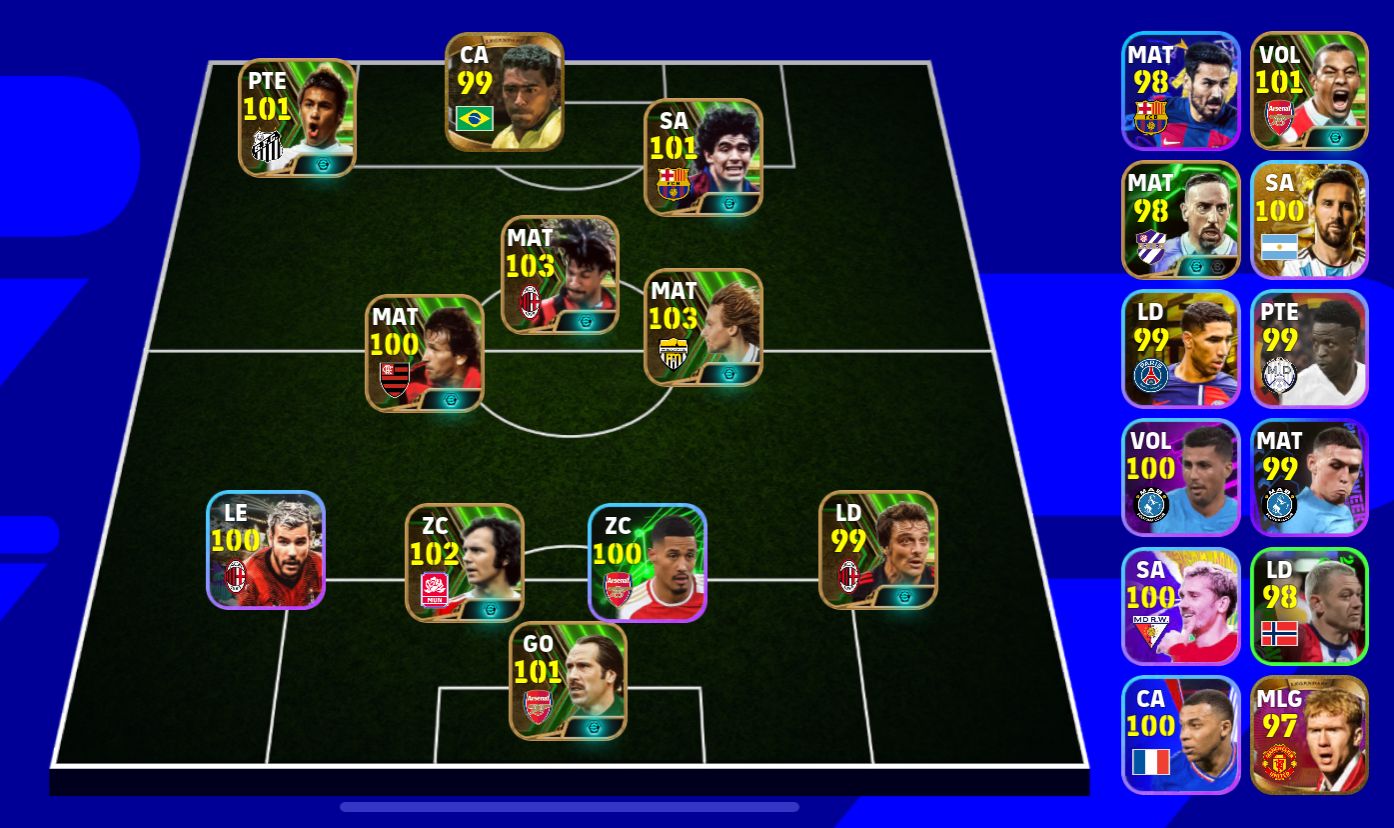 Conta Efootball Full Cartas