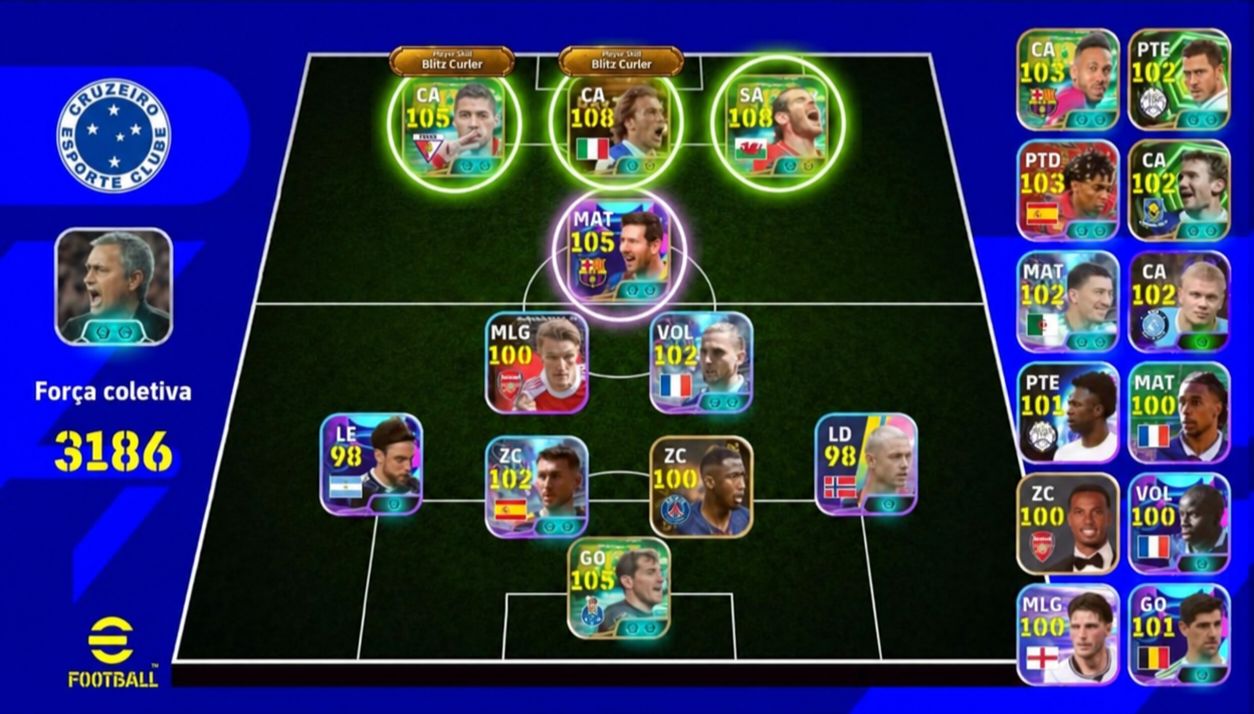 CONTA BRABA EFOOTBALL COM - DEL PIERRO PRIME + MESSI + BALE + SUAREZ