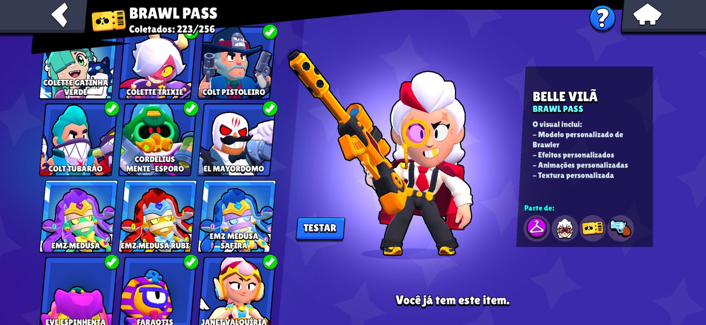 CONTA DE BRAWL STARS RARA E QUASE RANK PRO