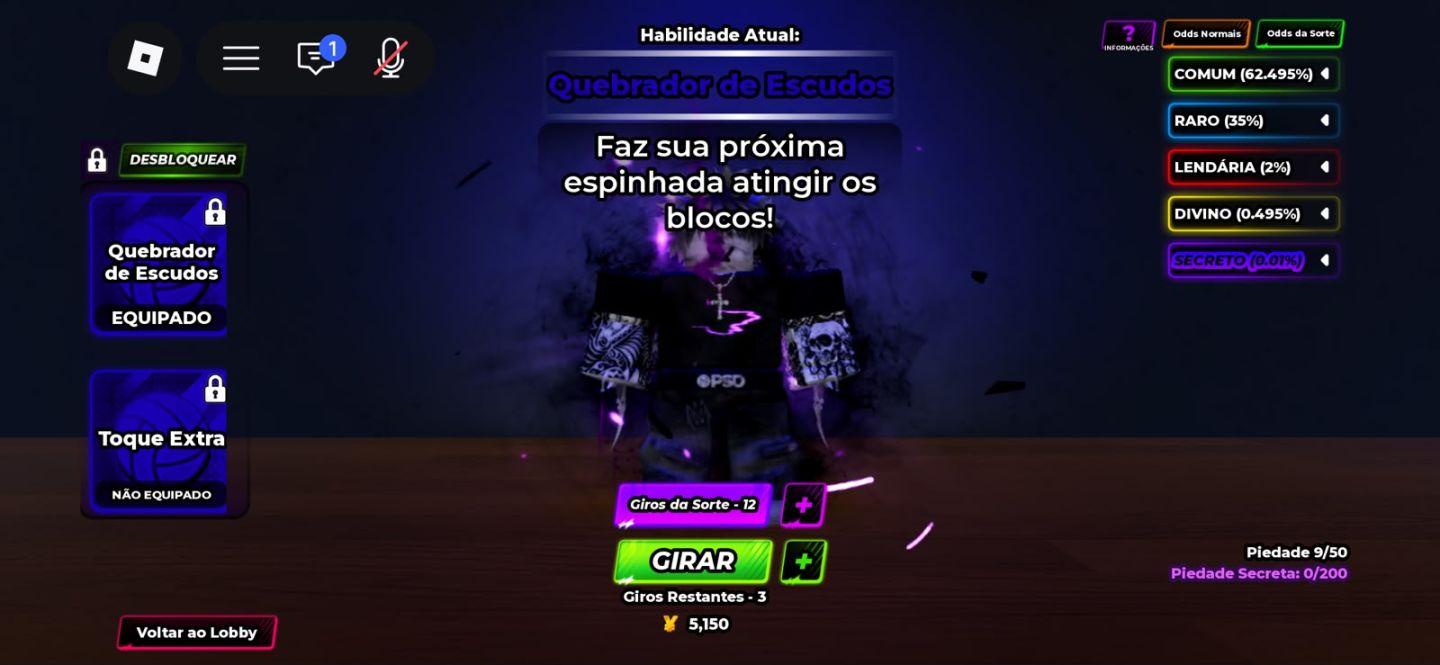 Conta de roblox volleybol legends