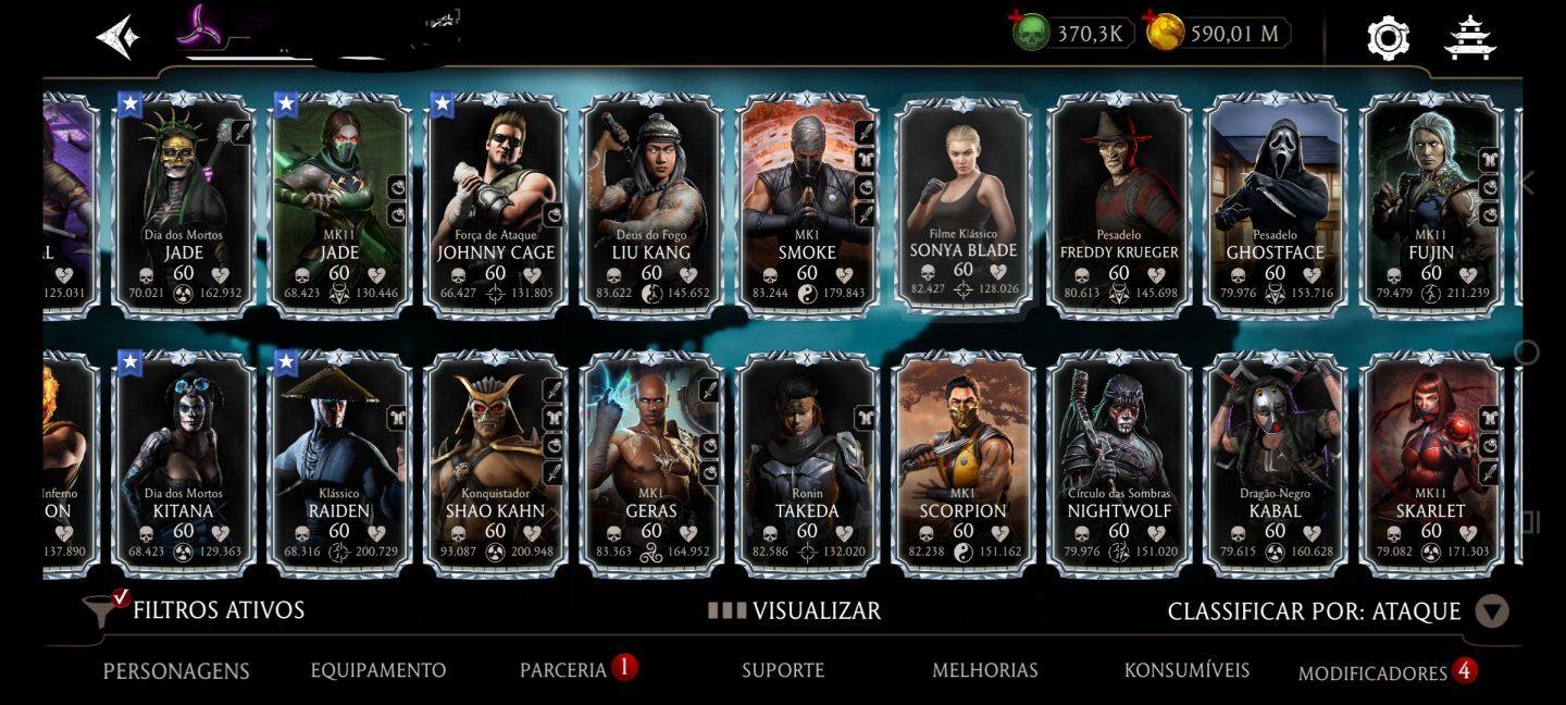 CONTA MK MOBILE END-GAME | 370K ALMAS | 101K RUBIS | FULL FX: DIAMANTE+ÉPICOS