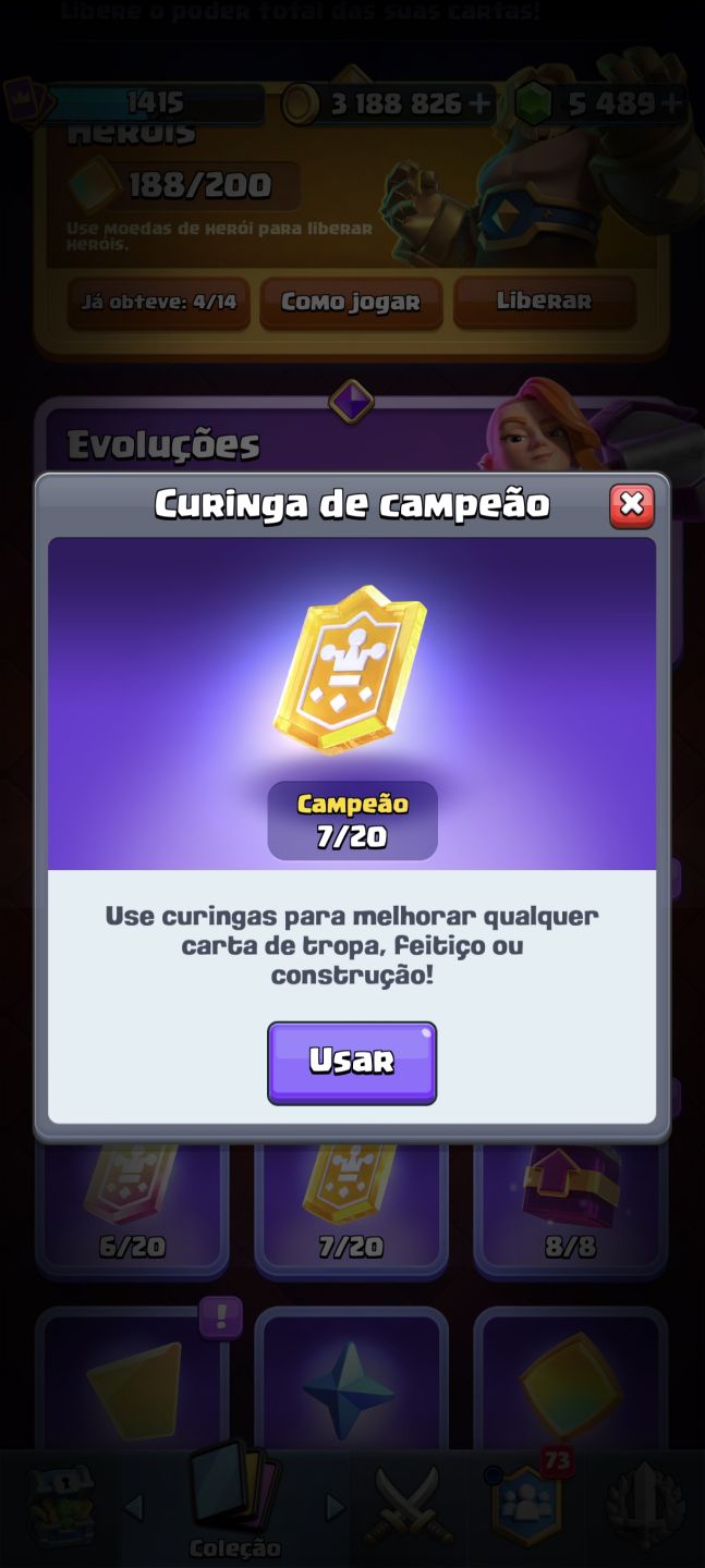 Conta de Clash Royale 10 anos de jogo 3 cartas full