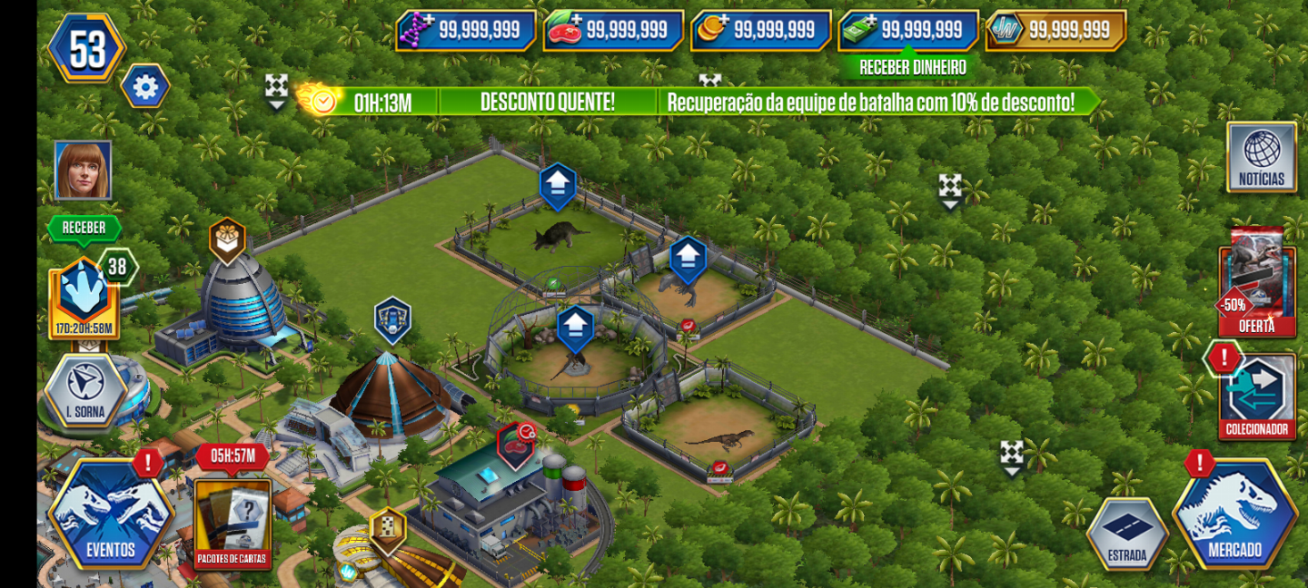 CONTAS JURASSIC WORLD COM RECURSOS FULL + NIVEL 67 + CONTA FULL ACESSO