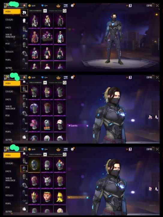 Conta Free Fire 6 Anos - 223 Peitorais - Level 65 - UMP Atributada - Conta Antig