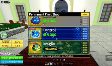 [Promoção] Conta de Blox Fruits Rara com Dragon + 2 Frutas Permanentes