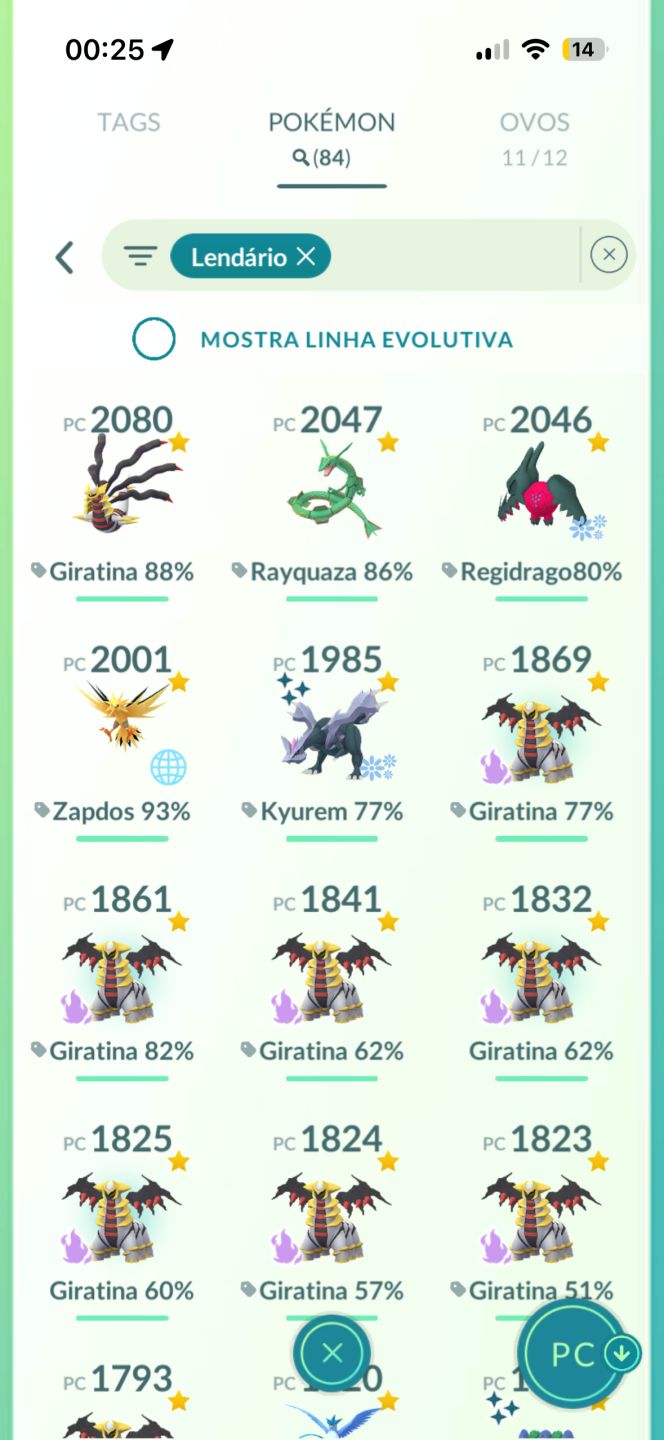 Conta pokemon go pra quem quer vários Pokémon raros
