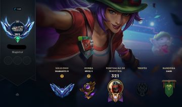 Conta EX Mestre LOL, Diamante e skins raras