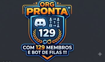 SERVIDOR COM 129 MEMBROS DISCORD