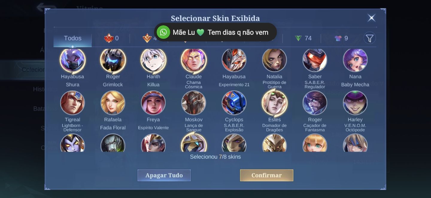 Conta mobile legends killua