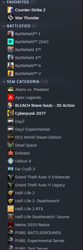 CONTA STEAM | + BATTLEFIELD + CYBERPUNK 2077 + RDR2+ GTA V+
