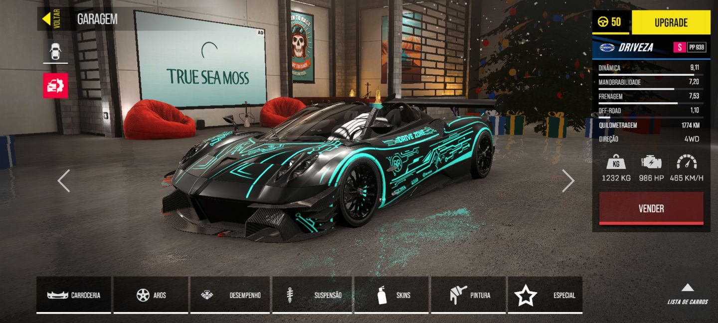 Driveza (PAGANI) Nivel 50 Drive Zone - Mais barato do site