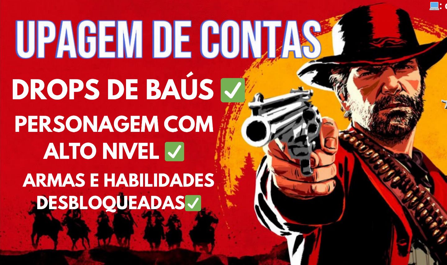 UPAGEM RED DEAD ONLINE (PC) | RDO$ + BAÚS