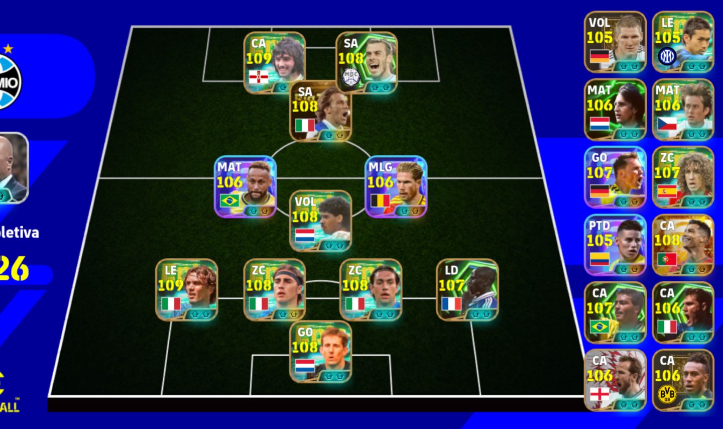Conta efootball 3320+ melhor zaga do jogo e diversos melhores de box