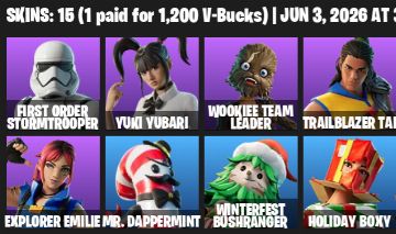 Conta Fortnite 15 Skins | General Grievous, Palpatine, Poe Dameron + Boogie Down