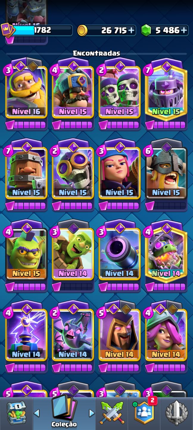 1782 COLEÇÃO | 21 EVO | 5486 GEMAS | 10832 | 91 EMOTES