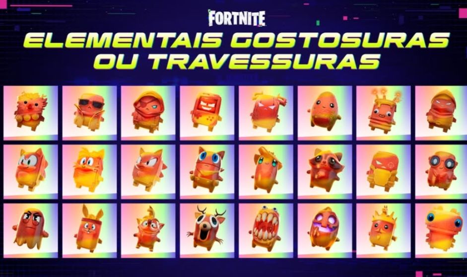 [PROMOÇÃO TODOS NOVOS ELEMENTAIS GOSTOSURAS OU TRAVESSURAS]- FORTNITE ELEMENTAL