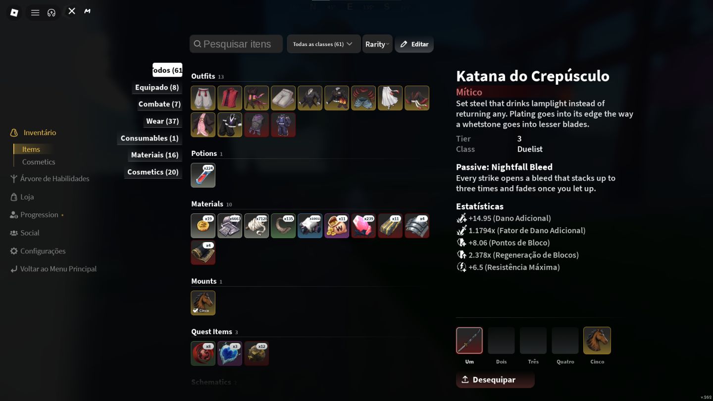 Conta de Project Slayer 2 Com Katana tier 3