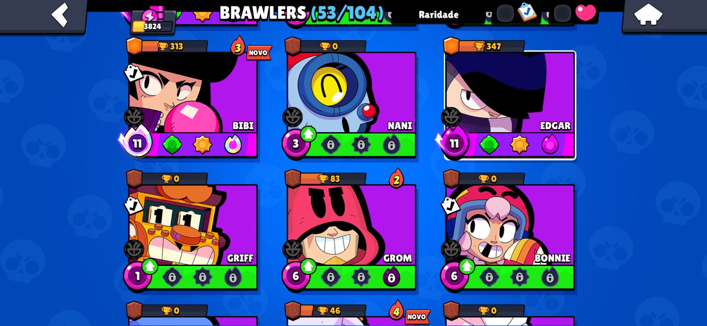 Conta de Braw Stars, ela é para iniciar tem mts brawlers por ser iniciante