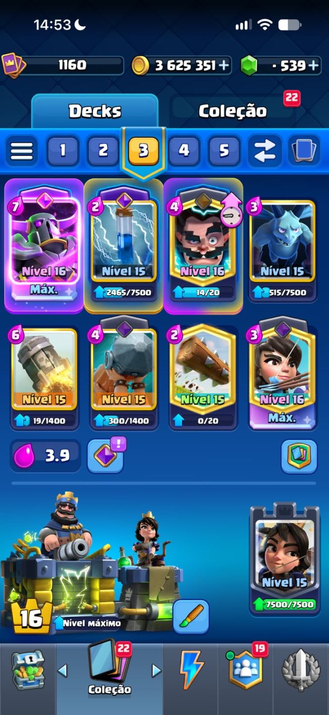 Conta Clash Royale 9 Anos | Rei Nível 16 (MAX) | Todas as Cartas