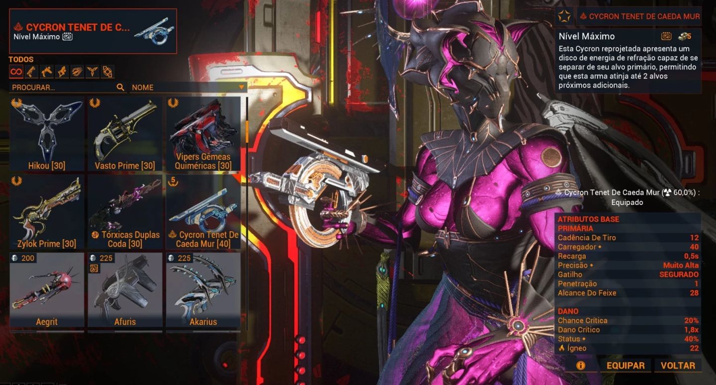 Conta Warframe Mr18 Tennocon
