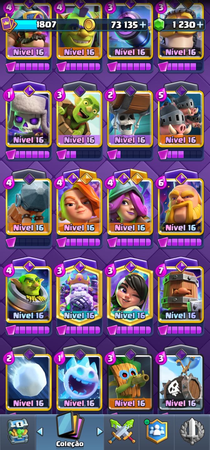 CONTA CLASH ROYALE 10 ANOS + EMOTE RARO FANTASMA REAL|14.000 TROFÉUS|REI 16 MAX