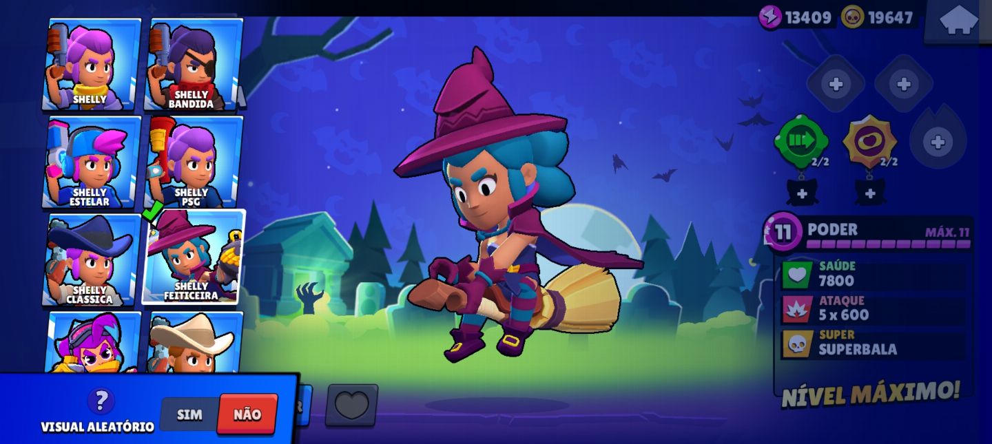 Conta de braw stars 13K de troféu,e muitas skins
