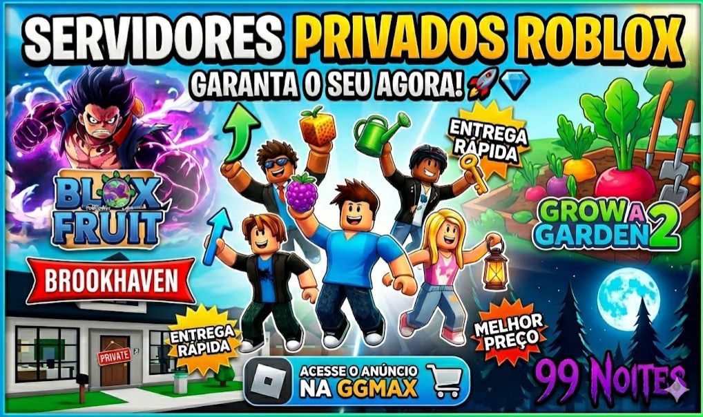 2x dois SERVIDOR PRIVADO DIFERENTES PARA QUALQUER JOGO (SE DISPONIVEL) - ROBLOX