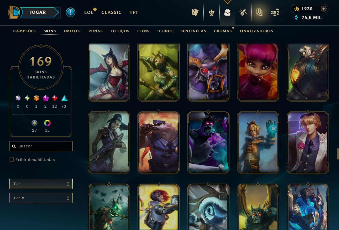 CONTA PRATA II - 169 SKIN - FULL CHAMP + ESPÓLIOS CHEIO! - 100% SEGURA!