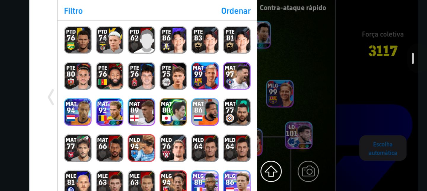 CONTA eFootball 2026 | Força Coletiva 3117 | Messi 101 + Craques 103 OVR