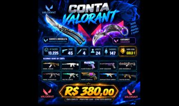 CONTA DO VALORANT 13.225 VP GASTOS