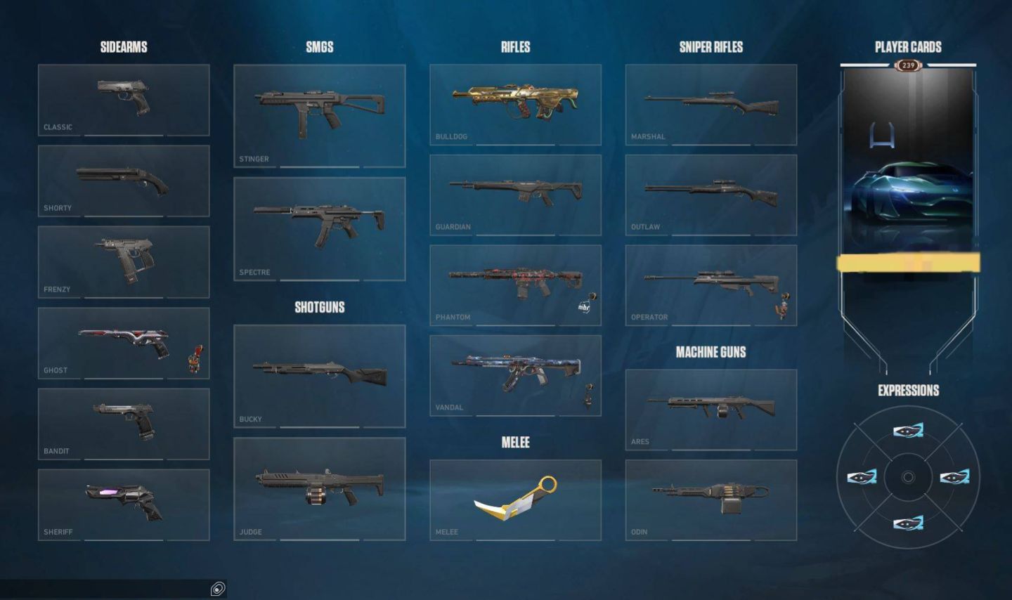 Conta de valorant com vandal kuronami, preludio, rgx, gaia e karambit sublime.