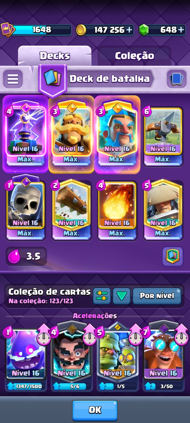 Conta Clash Royale 14.000 troféus+ cartas nvl 16