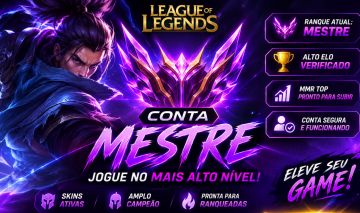CONTA FULL ACESSO LEAGUE OF LEGENDS MESTRE + 144 SKINS (MMR GM)