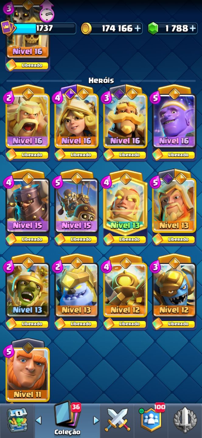CONTA CLASH ROYALE ENDGAME 13 MIL+ TROFÉUS | HERÓIS