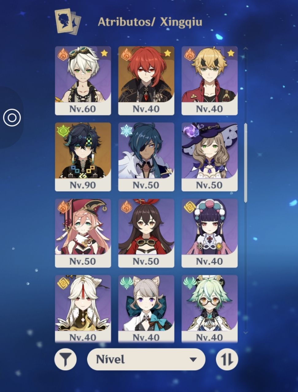9 PERSONAGENS 5 ESTRELAS ARMA ASSINATURA DA NILOU E 4 ARMAS 5 ESTRELAS