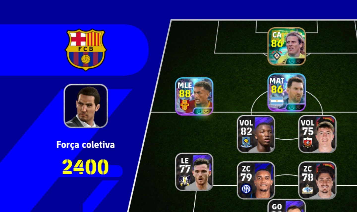 Conta Efootball Wesley e Forlan Boa