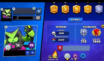 CONTA BRAWL STARS CHEIA DE SKINS ANTIGAS ÓTIMA PRA DEIXAR ATIVA (RARIDADE)!