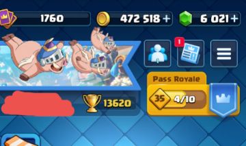 Conta Clash 13500 troféus, muitas cartas nv alto