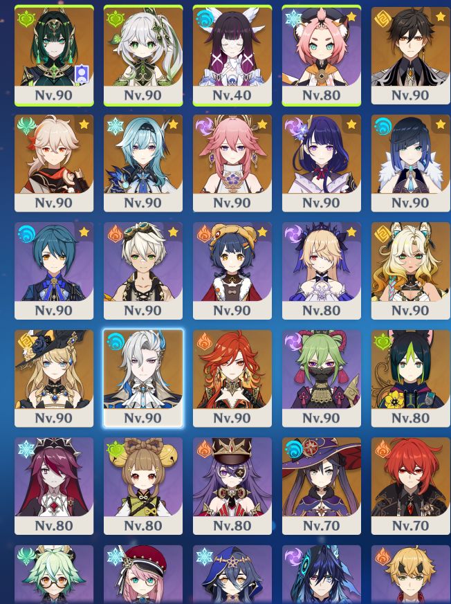 Conta Genshin AR 59 (2021) |Neuvillette C1+16 5 | 6 personagens C6 | América