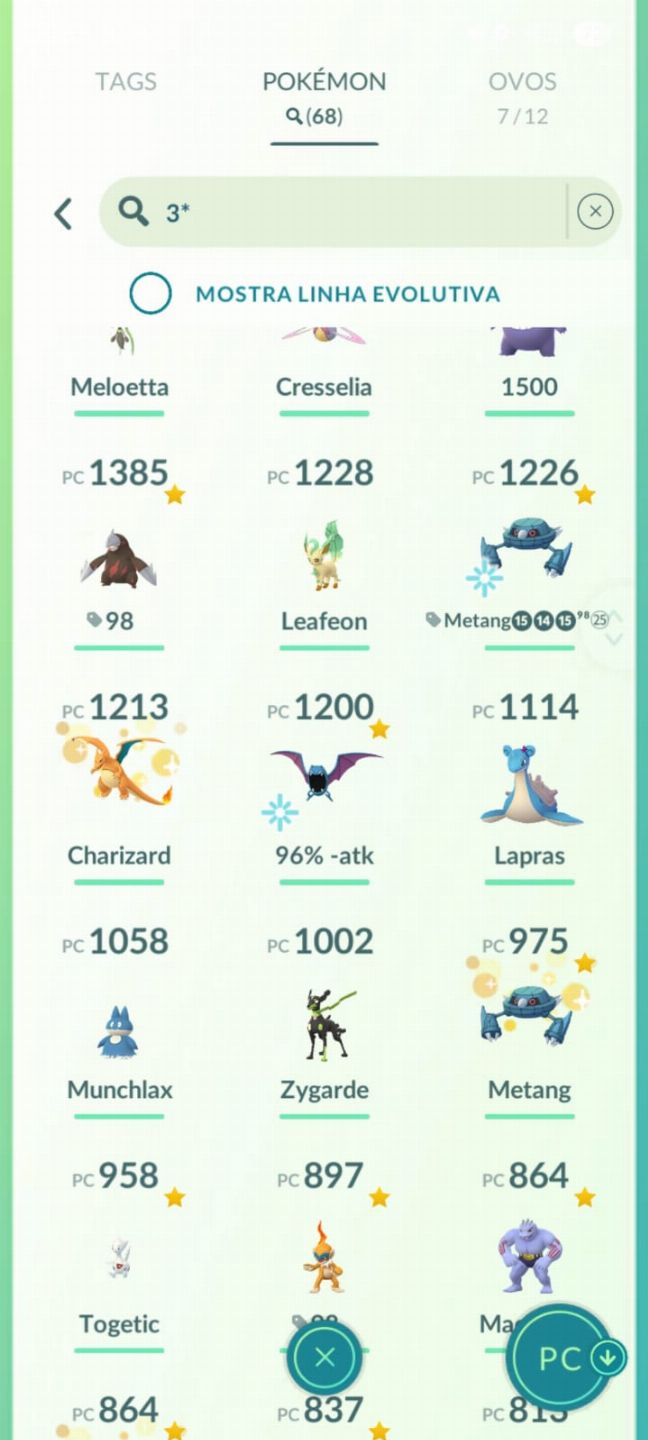 Pokémon GO Nível 36 | 12 Lendários + Míticos + Passes Premium e MTs