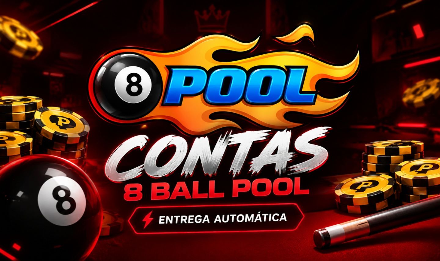 ENTREGA AUTOMATICA - CONTAS 8 BALL POOL COM FICHAS - MAIS BARATO DO SITE