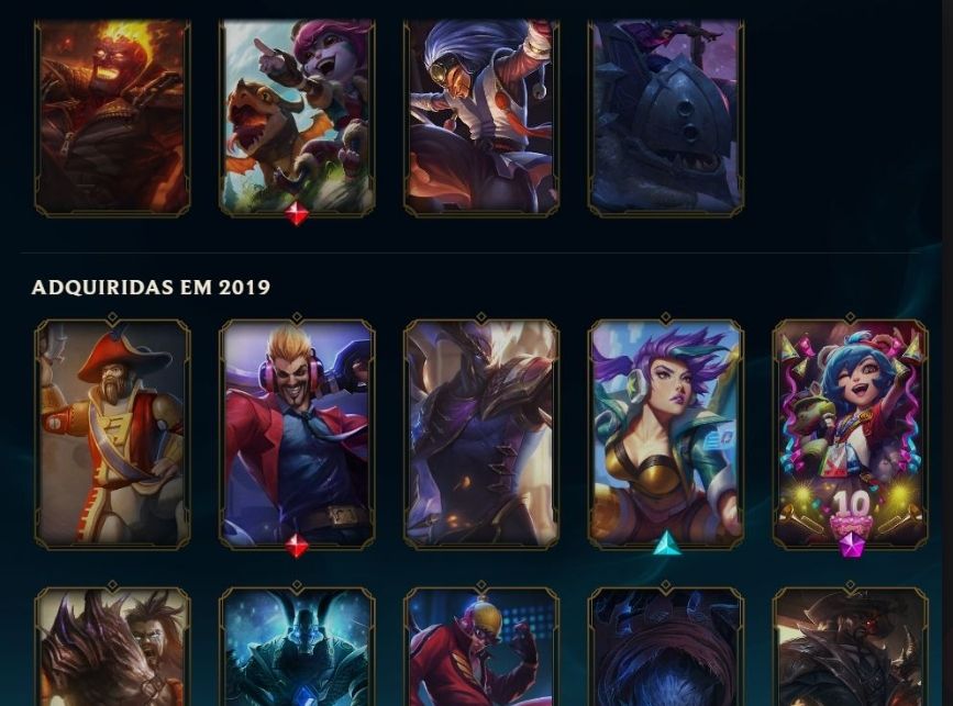 CONTA LOL BR ANTIGA | 152 SKINS | PLATINA | 20K EA