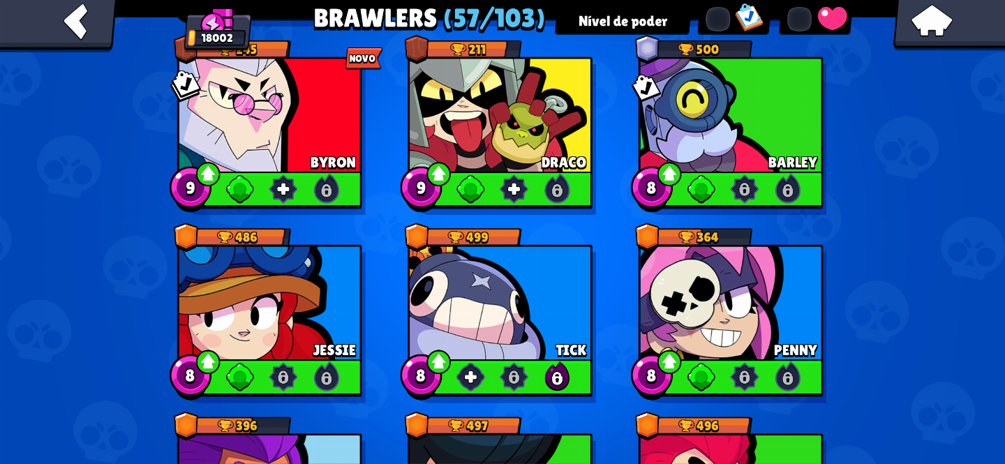 CONTA DE BRAWL STARS 53/103 BRAW (TODOS OS DADOS TROCAVEIS, ACEITO OFERTAS BOAS)