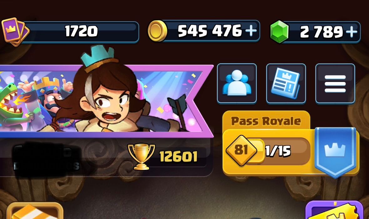 Conta Clash royale 12.600 troféus GEMADA