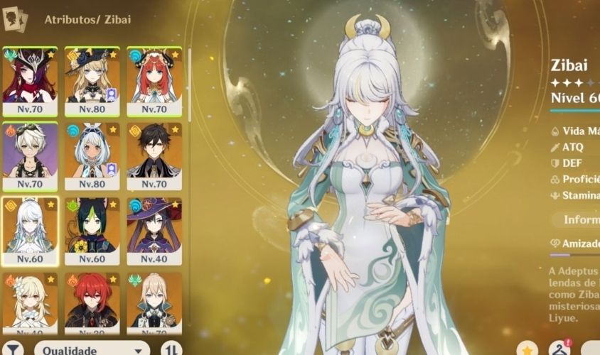 GENSHIN ZibaiC1, NilouC1, Zhongli, Mualani, Navia e Chasca