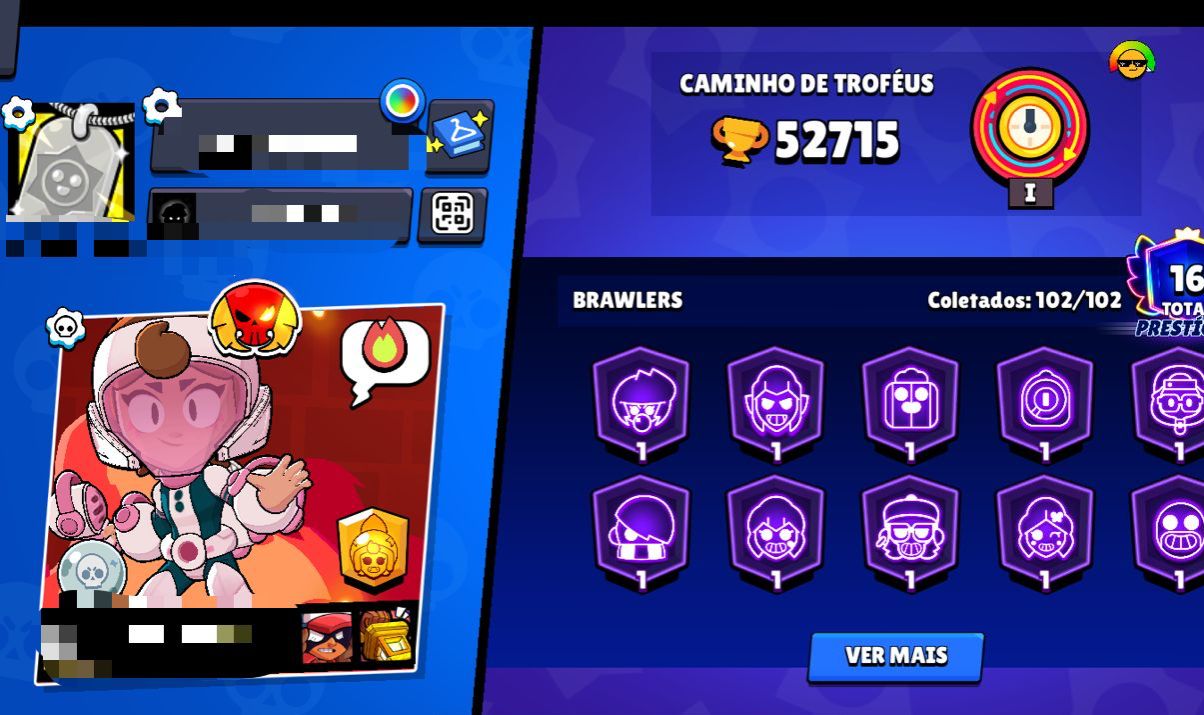 CONTA DE BRAWL STARS AVANÇADA 50K DE TROFEUS!