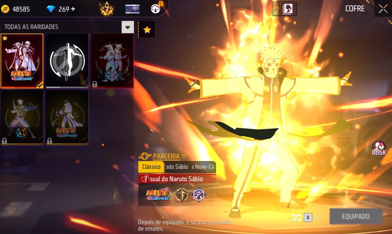 Conta free fire com primeiro segundo terceiro setimo passe bandeirao angelical