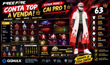 Conta de Free Fire com Skins EXCLUSIVAS e raras.