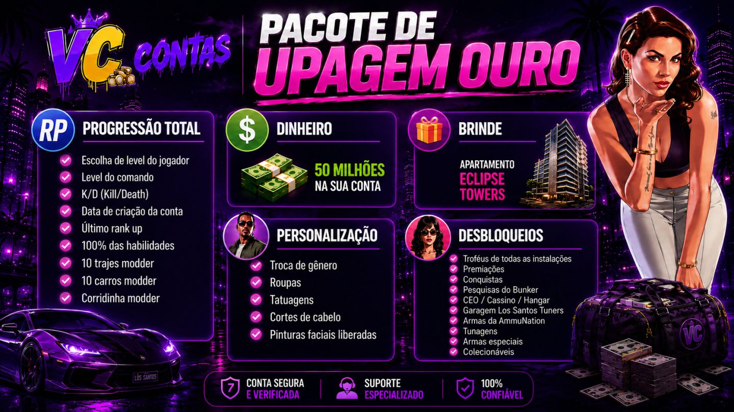 [Up de contas] Pacotes de Dinheiro Gta Online | + Brindes
